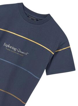 Camiseta Mayoral rayas marino para niño