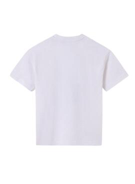 Camiseta Mayoral paisaje blanco para niño