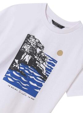 Camiseta Mayoral paisaje blanco para niño