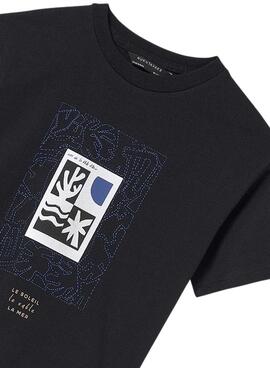 Camiseta Mayoral estampada costa negro para niño