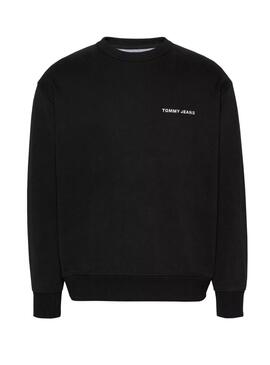 Sudadera Tommy Jeans Varsity negro para hombre