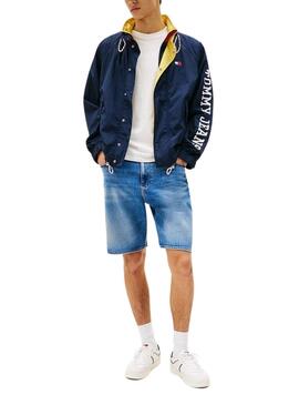 Cazadora  Tommy Jeans color block marino para hombre 