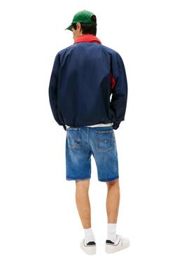 Cazadora  Tommy Jeans color block marino para hombre 