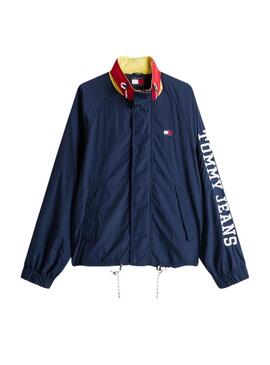 Cazadora  Tommy Jeans color block marino para hombre 