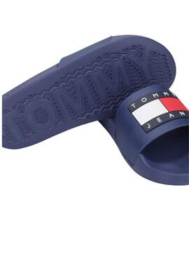 Chanclas Tommy Jeans Pool Slide azul para mujer 