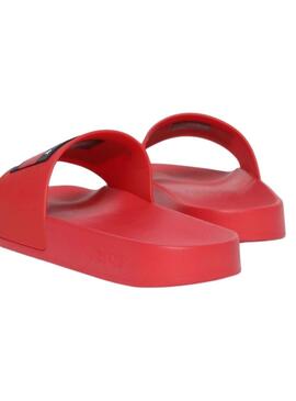 Chanclas Tommy Jeans Pool Slide  rojo para mujer 