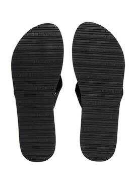 Chanclas Tommy  Hilfiger Webbing negro para mujer