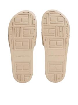 Chanclas Tommy Hilfiger Poolside beige para mujer
