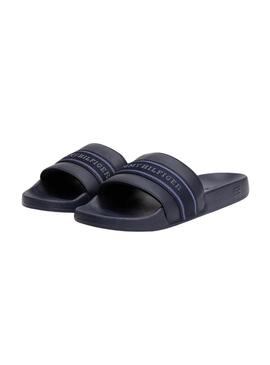 Chanclas Tommy Hilfiger Poolside marino para mujer