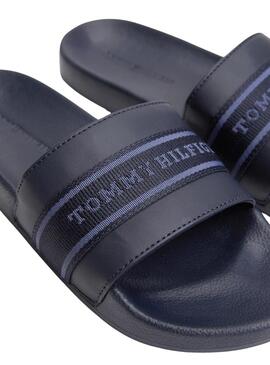 Chanclas Tommy Hilfiger Poolside marino para mujer