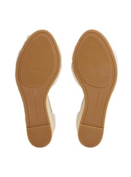 Sandalias Tommy Jeans High Wedge blanco para mujer 