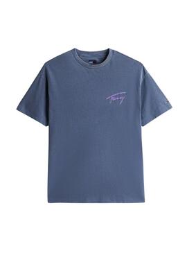 Camiseta Tommy Jeans Faded azul hombre