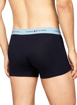 Pack 3 boxers Tommy Hilfiger azul marino para hombre
