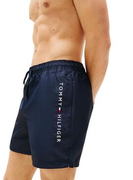 Bañador Tommy Hilfiger Medium Drawstring marino para hombre 
