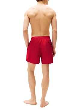 Bañador Tommy Jeans Medium Drawstring rojo para hombre 