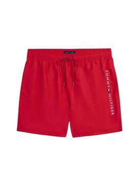 Bañador Tommy Jeans Medium Drawstring rojo para hombre 