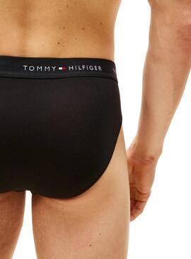 Pack 3 Slip Tommy Hilfiger Básico negro para hombre  