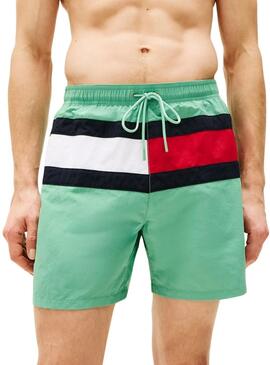 Bañador Tommy Jeans  Drawstring verde para hombre