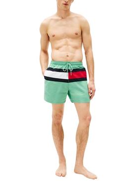 Bañador Tommy Jeans  Drawstring verde para hombre