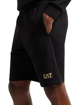 Bermuda Emporio Armani EA7 Core Identity negro para hombre