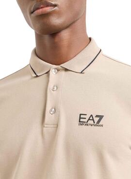 Polo Emporio Armani EA7 beige para hombre