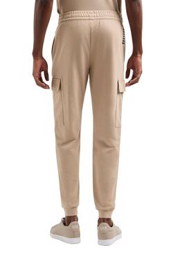 Pantalón Emporio Armani Cargo EA7 beige para hombre