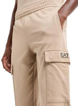 Pantalón Emporio Armani Cargo EA7 beige para hombre