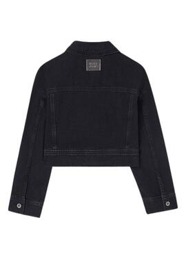 Cazadora vaquera Mayoral negra para niña