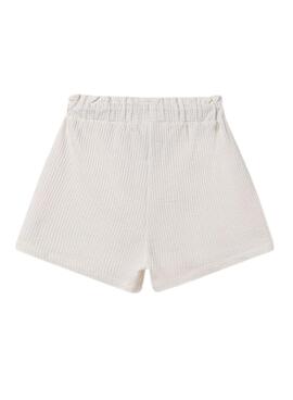 Pantalón corto Mayoral punto beige para niña