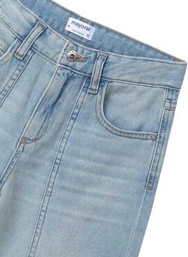 Pantalón vaquero Mayoral Wide claro para niña