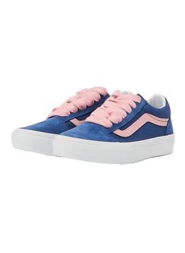Zapatillas Vans Old Skool teen azul y rosa