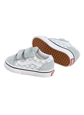 Zapatillas Vans Old Skool Checkerboard turquesa