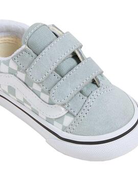 Zapatillas Vans Old Skool Checkerboard turquesa