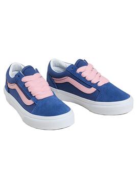 Zapatillas Vans Old Skool azul y rosa