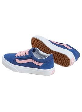 Zapatillas Vans Old Skool azul y rosa