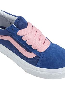 Zapatillas Vans Old Skool azul y rosa