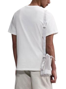 Camiseta Nike Sportswear blanca con estampado para niño