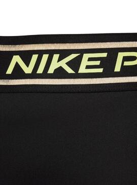 Mallas Nike Pro negro y amarillo para niña
