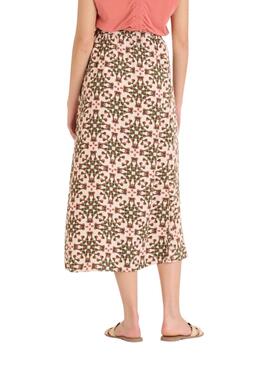 Falda Naf Naf midi multicolor para mujer