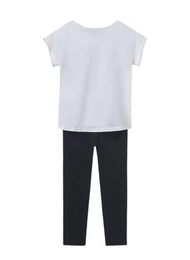 Conjunto Mayoral legging y camiseta blanca niña