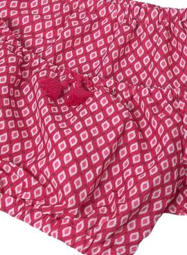 Conjunto Mayoral falda y top estampado rosa niña