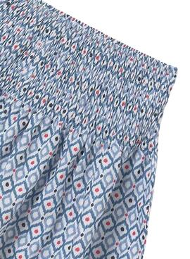 Falda Mayoral estampada azul para niña