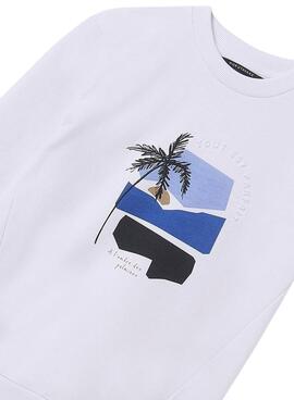 Sudadera Mayoral print relieve blanco para niño
