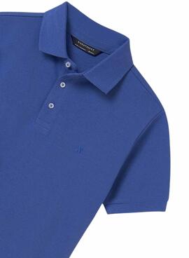 Polo Mayoral granito básico azul para niño
