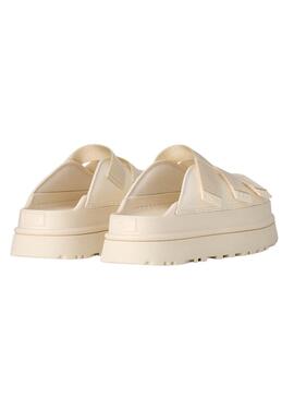 Sandalias UGG Goldemglow silde beige para mujer 