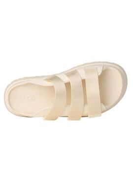 Sandalias UGG Goldemglow silde beige para mujer 