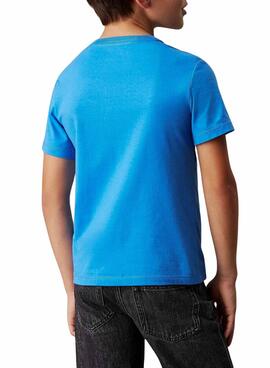 Camiseta Calvin Klein Monologo azul niña y niño