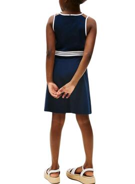 Vestido Tommy Hilfiger Skater azul marino  para niña