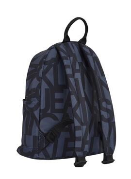 Mochila Calvin Klein Jeans Monologo azul marino para niño y niña