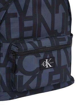 Mochila Calvin Klein Jeans Monologo azul marino para niño y niña